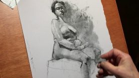 1 Great Charcoal Drawing Tutorial PREVIEW Charcoal Figure Drawing Tutorial Seated Figure Michelle