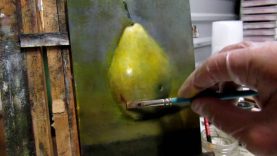 Grisaille painting tutorial Part II Pear Still Life Demo oil painting