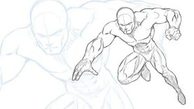 How to Draw a Superhero Pose by Creating a Silhouette First