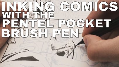 Inking a Comic with the Pentel Pocket Brush Pen