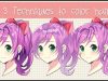 3 Different Ways to Shade Hair Anime Hair coloring tutorial Brushes