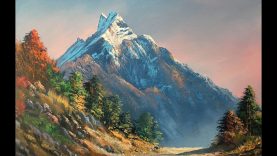 Painting a Beautiful Mountain Landscape with Acrylics Knife Painting Art Candy