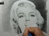 Pencil drawing Marilyn Monroe