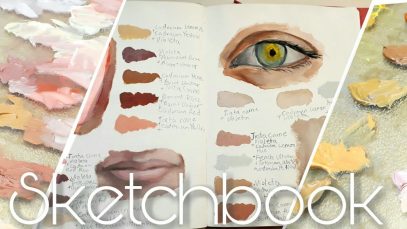 Painting facial features sketchbook oil painting watercolor painting Eye Nose Ear Lips