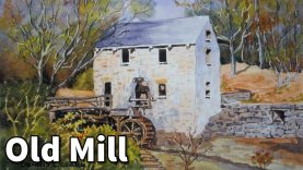how to paint landscapes in watercolor old mill paint along class