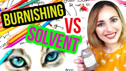 BURNISHING VS SOLVENT Which Is Better Coloured Pencil Blending Tutorial