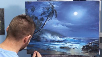 Bright Moonlit Ocean Paint with Kevin ®