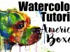 Dog in Watercolor Painting Tutorial Colorful Dog Portrait American Boxer