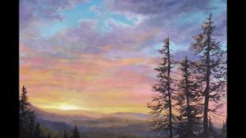 Sunrays Over the Valley Acrylic painting