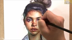Watercolor Portrait demonstration 인체수채화 인물수채화