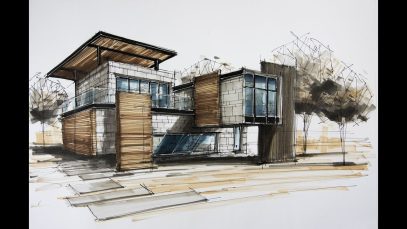 architecture sketching house 8