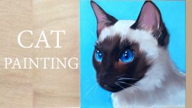 CAT PAINTING time lapse