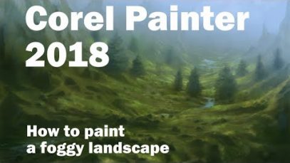 How to paint a foggy landscape Corel Painter 2018Davey Baker