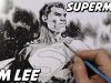 Jim Lee drawing Superman during Twitch stream