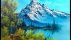 How to paint Bob Ross mountains with acrylic paint 