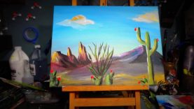 Simple Desert Landscape Painting