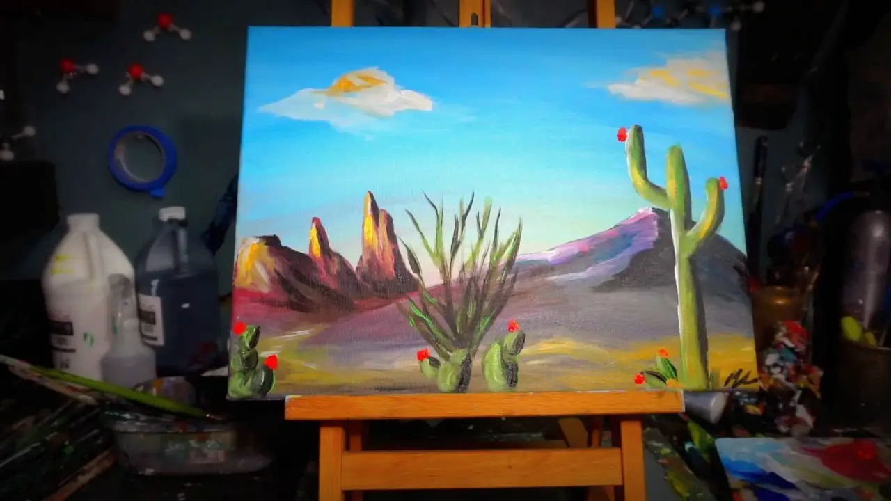 simple desert painting