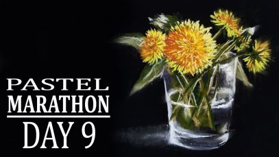 Soft Pastel Marathon Day 9 Dandelions tutorial