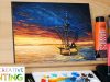 Ship in the Ocean A Step by Step Painting with Acrylics Ryan O39Rourke