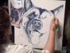 Time Lapes painting with Robin K Starting Kayma the Akita