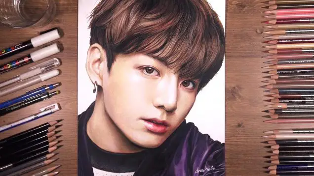 BTS : JungKook - Colored Pencil Drawing | Drawholic - PaintingTube