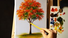 How to Paint a Tree with Acrylic Lesson 12