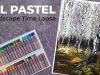 Landscape Drawing with Oil Pastels Time Lapse
