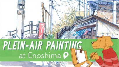 Plein Air painting at Enoshima