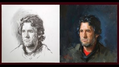 Portrait drawing and painting from life
