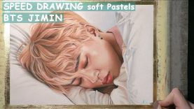 SPEED DRAWING Sleeping Jimin방탄소년단 지민 with soft Pastels