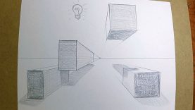 How to Draw Boxes in 1 Point Perspective