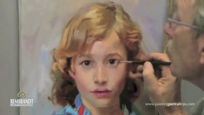 Painting a portrait of a little boy demonstration by Ben Lustenhouwer