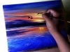 How to paint sunrise Acrylic Painting Seascape