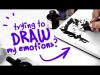 DIY: Watercolor Sketchbook (No Bookpress) VENTING THROUGH MY ART Drawing My Emotions India Ink in Sketchbook