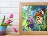 Challenge 6 Beautiful butterfly and wildflowers Acrylic painting with Palette knife