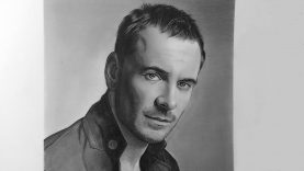 Drawing Michael Fassbender Realistic Pencil Drawing timelapse