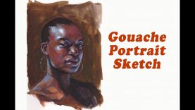 Gouache Portrait Sketch