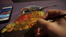 How to paint a bird Acrylic painting