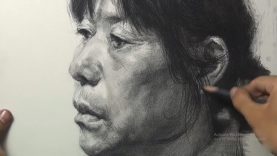 Portrait Drawing in Pencil Old woman Portrait