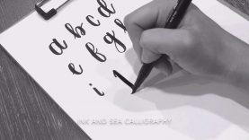 Writing Brush Calligraphy Alphabet inkandsea A X