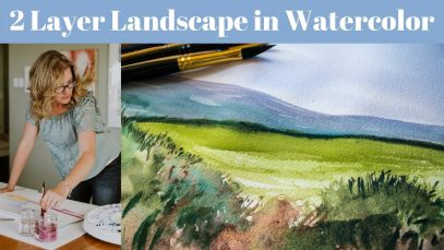 How to Paint Foliage in Watercolor 2 Stage Landscape Painting Tutorial with Angela Fehr