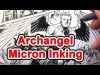 How to make comics. Archangel inking from Marvel Comics Astonishing X Men Jim Cheung Walden Wong