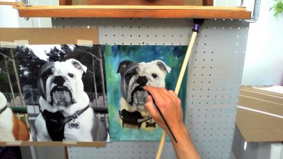 Speed Painting Dog in Oil Bulldog