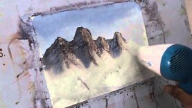 How to make mountains in watercolors