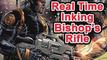 Bishops Rifle inking Marvel Comics Astonishing X Men Jim Cheung Walden Wong