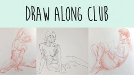 Draw Along Club REAL TIME figure drawing practice