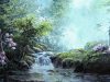 Garden Waterfall Palette Knife Painting Paint with Kevin ®