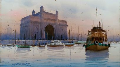 Watercolour Landscape Painting EPISODE 25 Gateway of India Mumbai Ganesh Hire