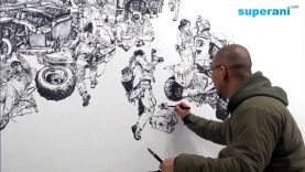 kim jung gi drawing show in