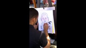 Cartoon portrait drawing at six flags TX